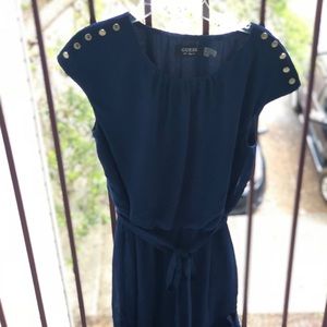 Guess Blue Dress with Tie around the waist